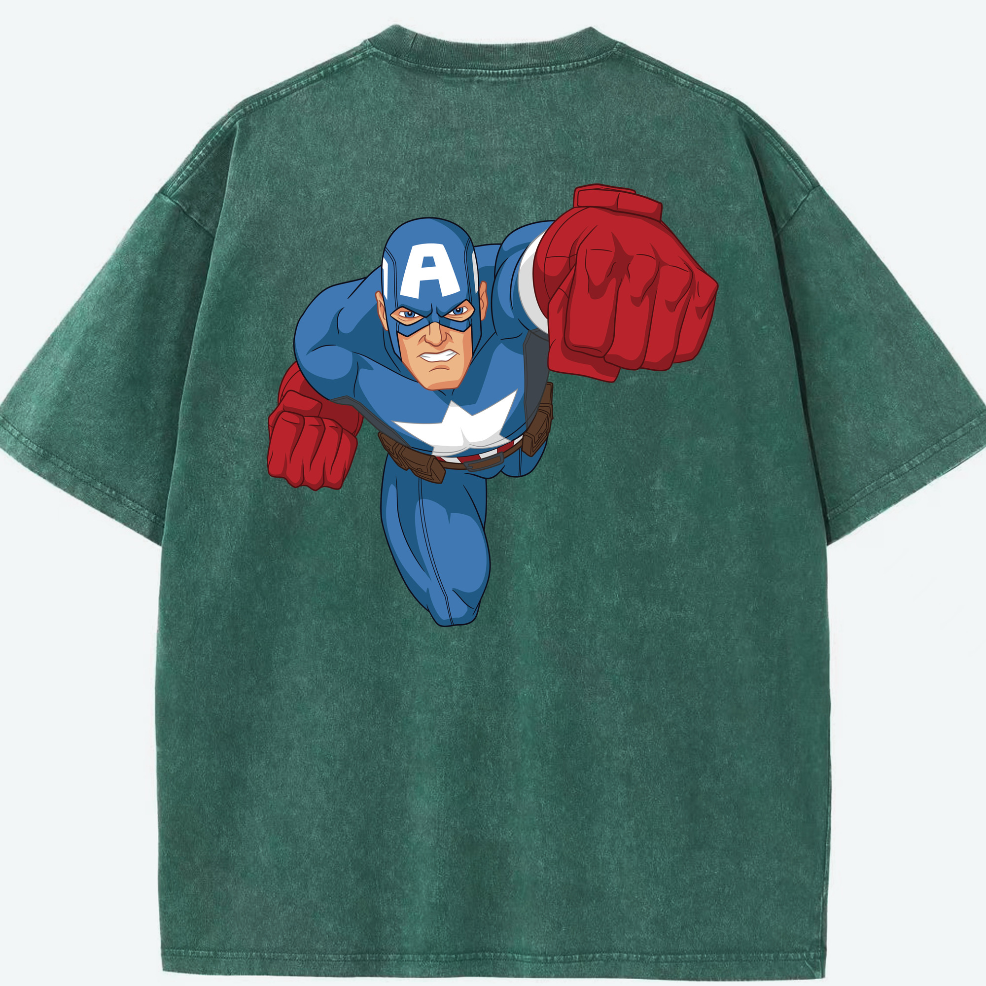 （画像用） アベンジャーズ The Avengers 綿100% ヴィンテージ風 半袖Tシャツ（背面プリント）